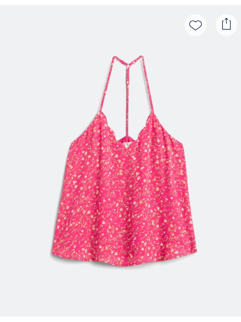 nine britton Pink Floral Scalloped Cami size small.